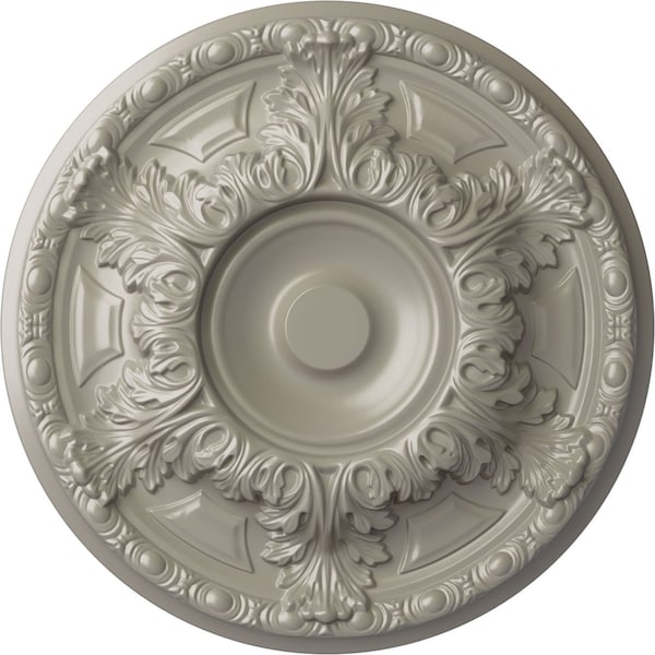 Ekena Millwork Granada Ceiling Medallion (Fits Canopies up to 7 1/8"), Hand-Painted Pearl White, 19"OD x 1 1/2"P CM19GAPWS - main
